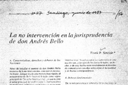 La no intervención en la jurisprudencia de don Andrés Bello