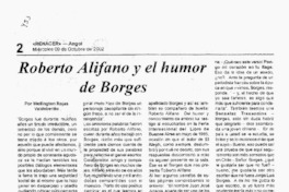 Roberto Alifano y el humor de Borges