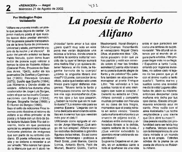 La Poesía de Roberto Alifano