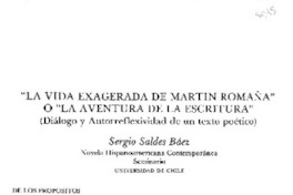 "La vida exagerada de Martín Romaña" o "La aventura de la escritura"