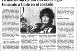 La Autora sueca Sun Axelsson sigue teniendo a Chile en el corazón