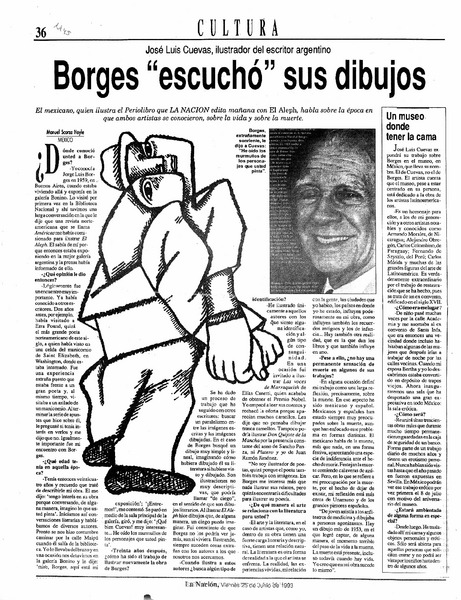 Borges "escuchó" sus dibujos