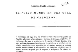 El nuevo mundo en una obra de Calderón