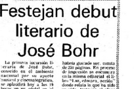 Festejan debut literario de José Bohr.
