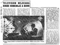 Televisión mejicana rinde homenaje a Bohr.