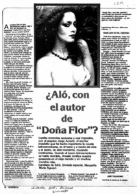 Aló, con el autor de "Doña Flor"?.