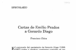 Cartas de Emilio Prados a Gerardo Diego