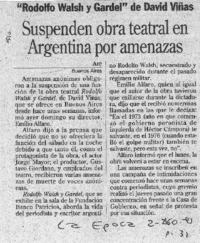 Suspenden obra teatral en Argentina por amenazas.