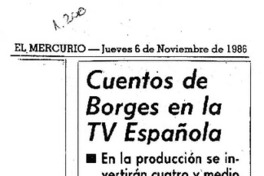 Cuentos de Borges en la TV española.