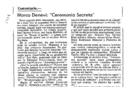 Marco Denevi, "Ceremonia secreta"