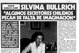 "Algunos escritores chilenos pecan de falta de imaginación"