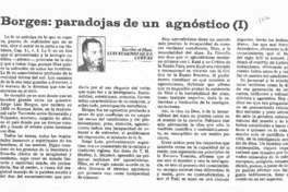 Borges: paradojas de un agnóstico