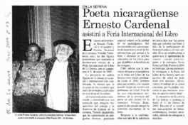 Poeta nicaraguense Ernesto Cardenal.