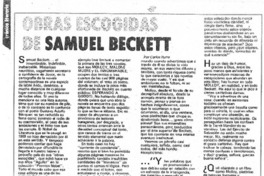Obras escogidas de Samuel Beckett.
