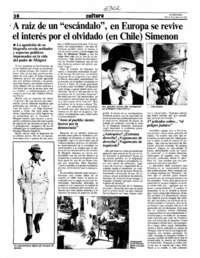 A raíz de un "escándalo", en Europa se revive el interés por el olvidado (en Chile) Simenon