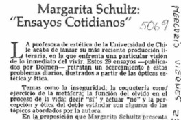 Margarita Schultz, "Ensayos cotidianos".