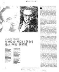 La lucha por el siglo XX: Raymond Aron versus Jean Paul Sartre.