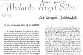 Medardo Angel Silva "a los cuarenta años de su muerte"