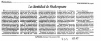 La identidad de Shakespeare