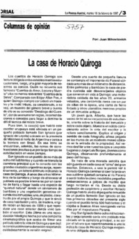 La casa de Horacio Quiroga