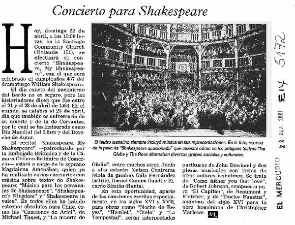 Concierto para Shakespeare.