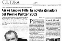 Así es Empire Falls, la novela ganadora del Premio Pulitzer 2002