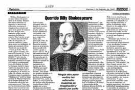 Querido Billy Shakespeare