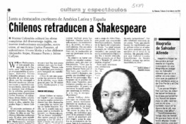 Chilenos retraducen a Shakespeare