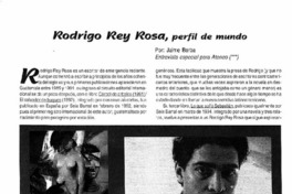 Rodrigo Rey Rosa, perfil de mundo