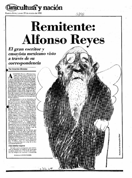 Remitente: Alfonso Reyes