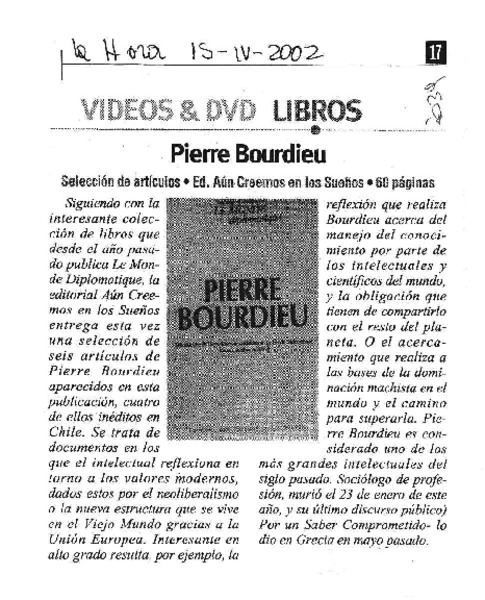 Pierre Bourdieu.