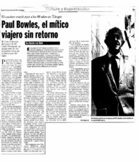Paul Bowles, el mítico viajero sin retorno