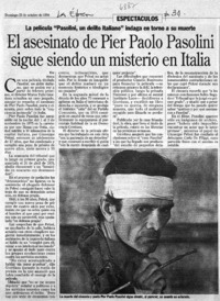 El asesinato de Pier Paolo Pasolini sigue siendo un misterio en Italia.