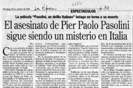 El asesinato de Pier Paolo Pasolini sigue siendo un misterio en Italia.