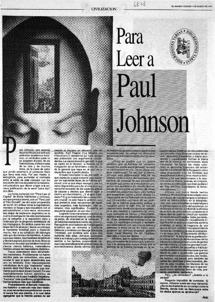 Para leer a Paul Johnson.