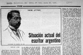 Situación actual del escritor argentino