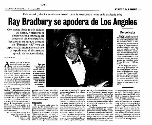 Ray Bradbury se apodera de Los Angeles.