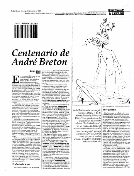 Centenario de André Breton