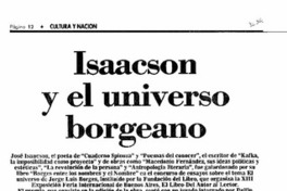 Isaacson y el universo borgeano.