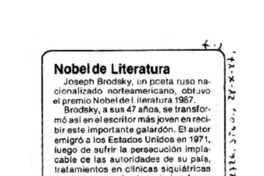 Nobel de Literatura.