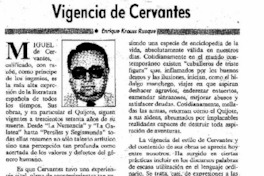 Vigencia de Cervantes