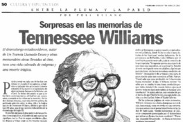 Sorpresas en las memorias de Tennessee Williams