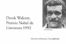 Derek Walcott, Premio Nobel de Literatura 1992