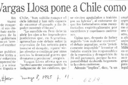 Mario Vargas Llosa pone a Chile como "modelo".