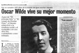Oscar Wilde vive su mejor momento