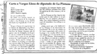 Carta a Vargas Llosa de diputado de La Pintana
