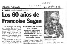 Los 60 años de Françoise Sagan