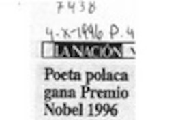 Poeta polaca gana Premio Nobel 1996.