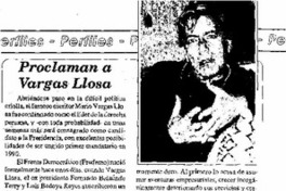 Proclaman a Vargas Llosa.