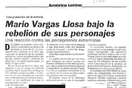 Mario Vargas Llosa bajo la rebelión de sus personajes